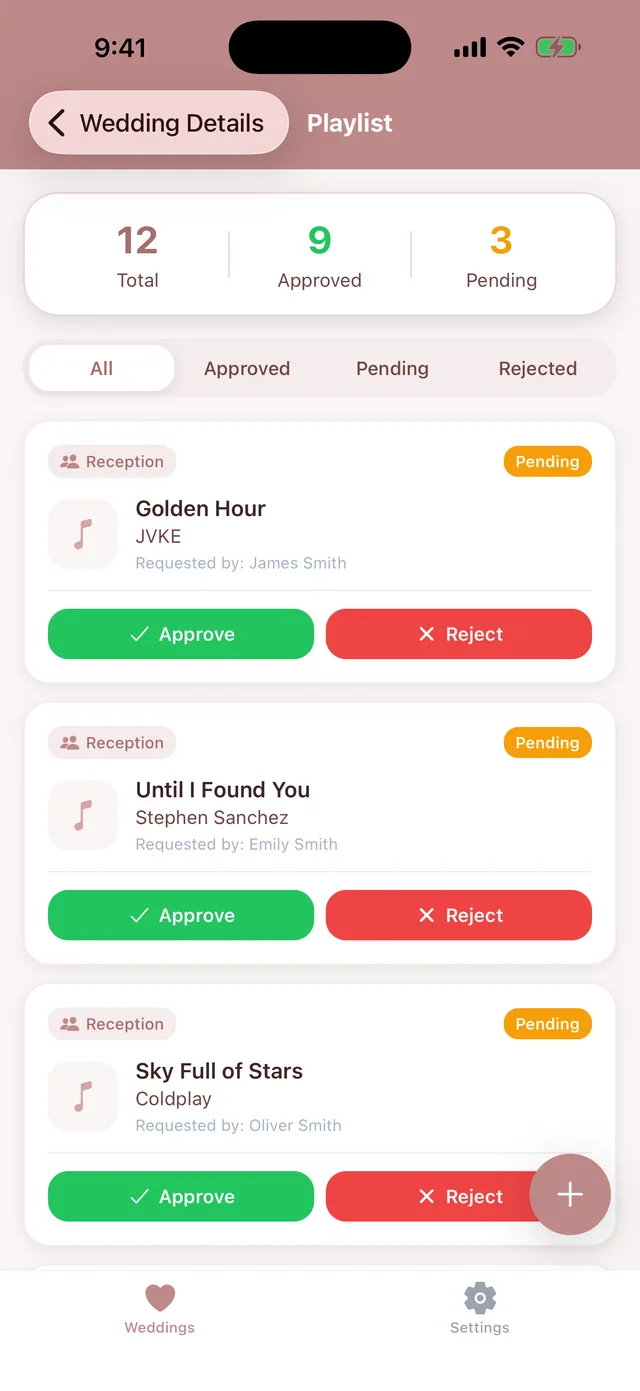 Music requests and games, voted by guests